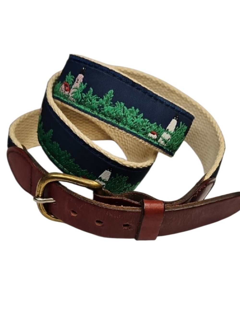 Leatherman Mens Navy  Lighthouse Belt, Size 38